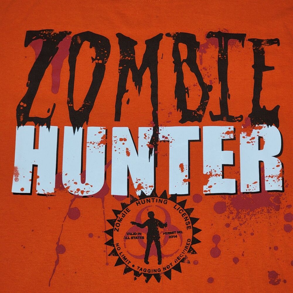 Zombie Hunter SS Orange Tee - Size 2XL